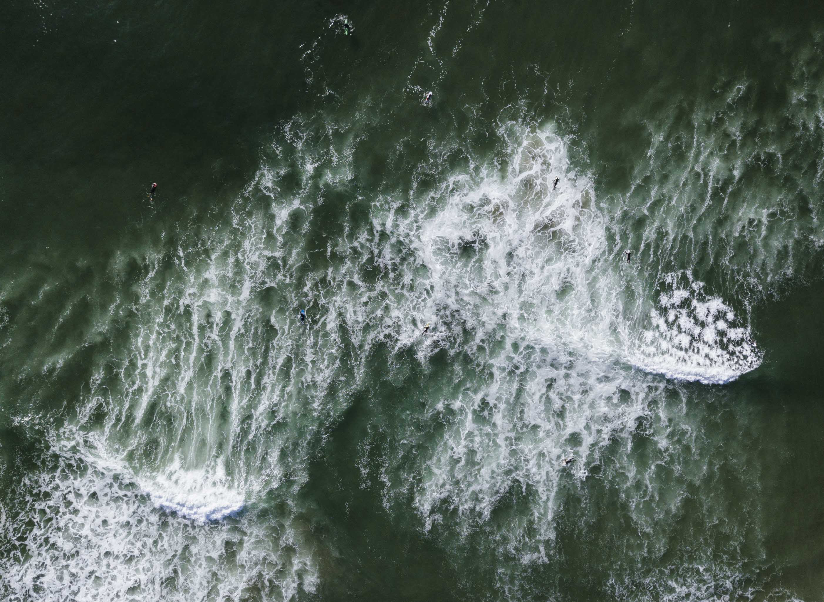 Surfing on the coast